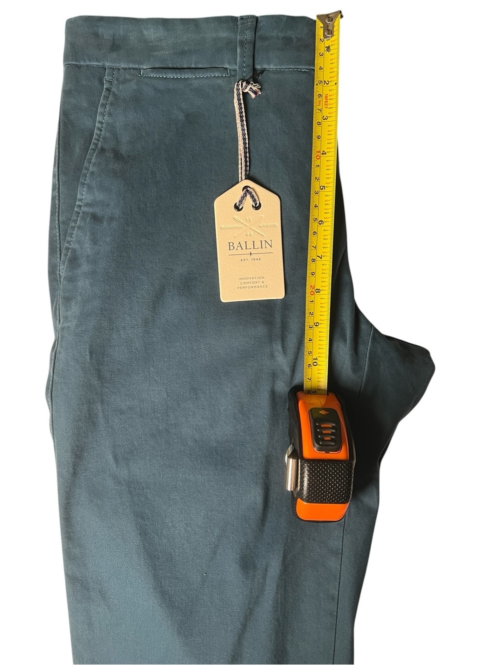 BALLIN Atwater Casual Pants Men's Ombre Blue Cotton Blend Modern Fit Size 35x33 - Picture 12 of 12